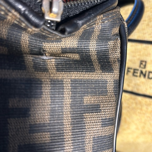 SOLD Fendi Vintage Convertible Boston Bag Coated Canvas Mini Black - Picture 6 of 16